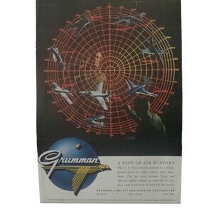 Vintage 1955 Grumman Plot of Air History Ad Advertisement
